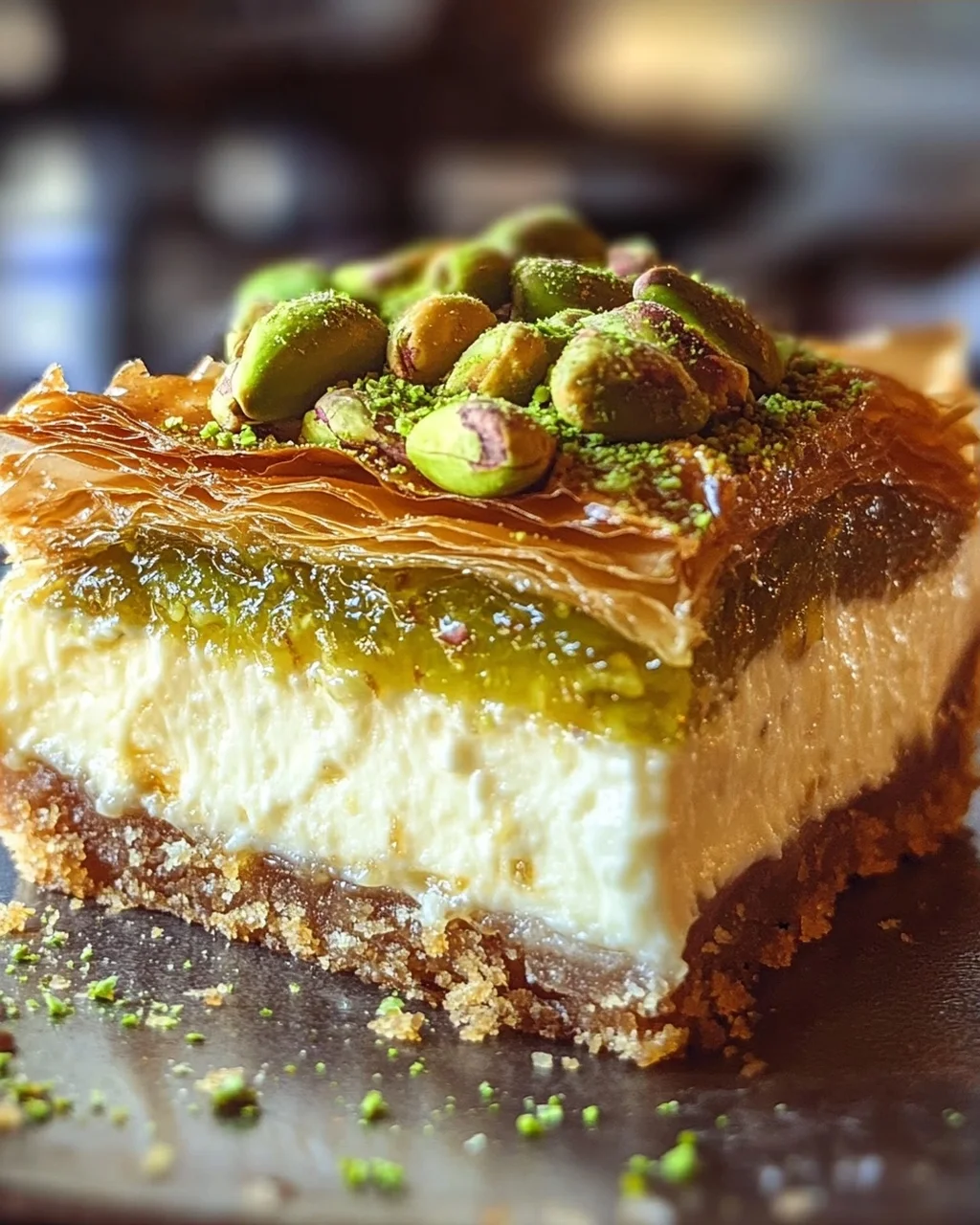 Baklava Pistazien Cheesecake – Ein unwiderstehlicher Genuss!