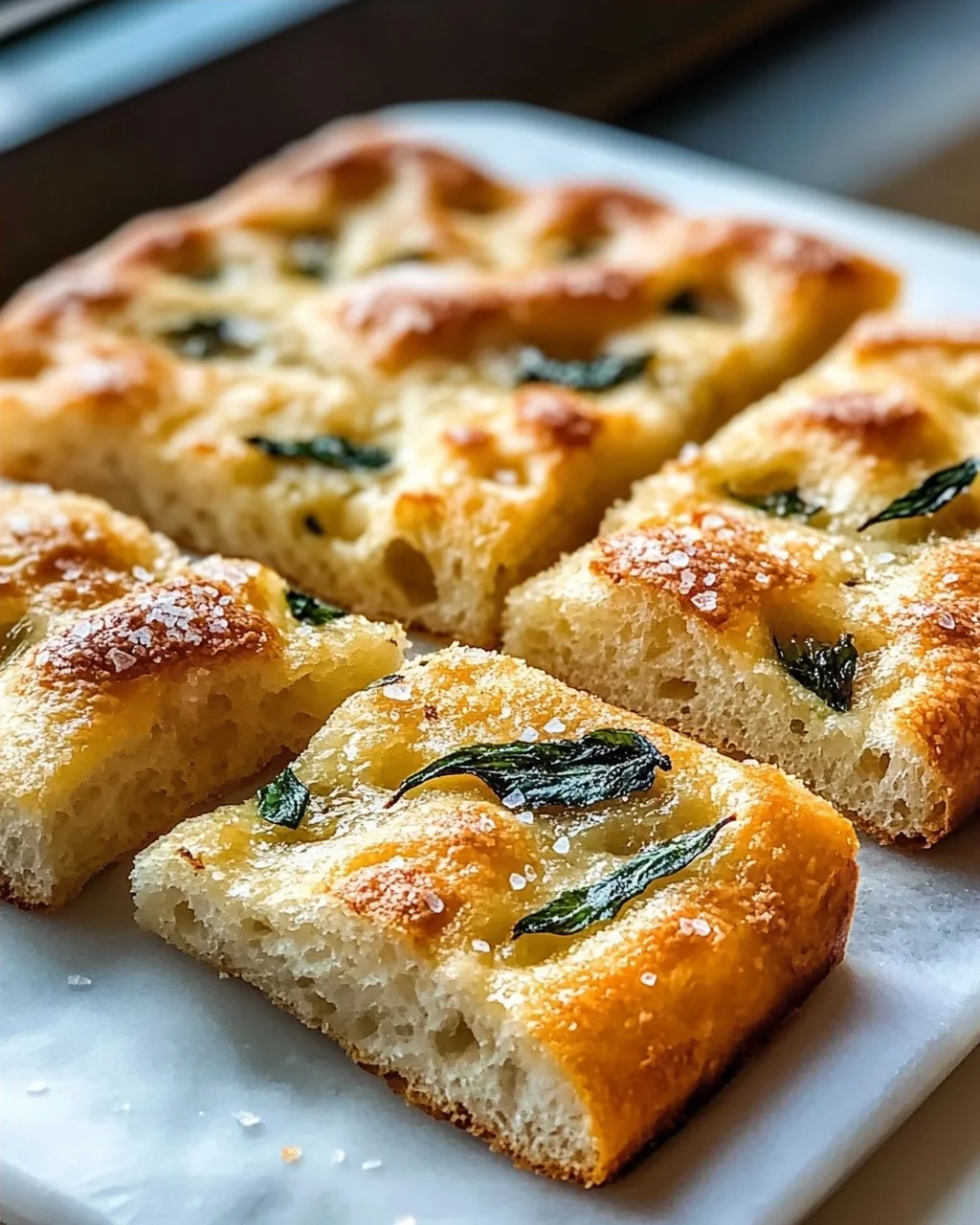Bärlauch Focaccia mit Meersalz – Aromatischer Genuss!