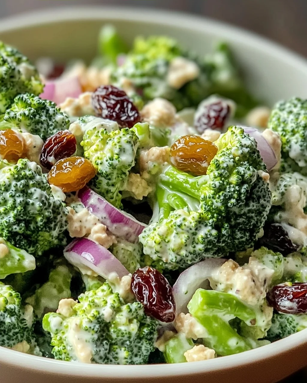 Brokkoli-Salat mit cremiger Sauce