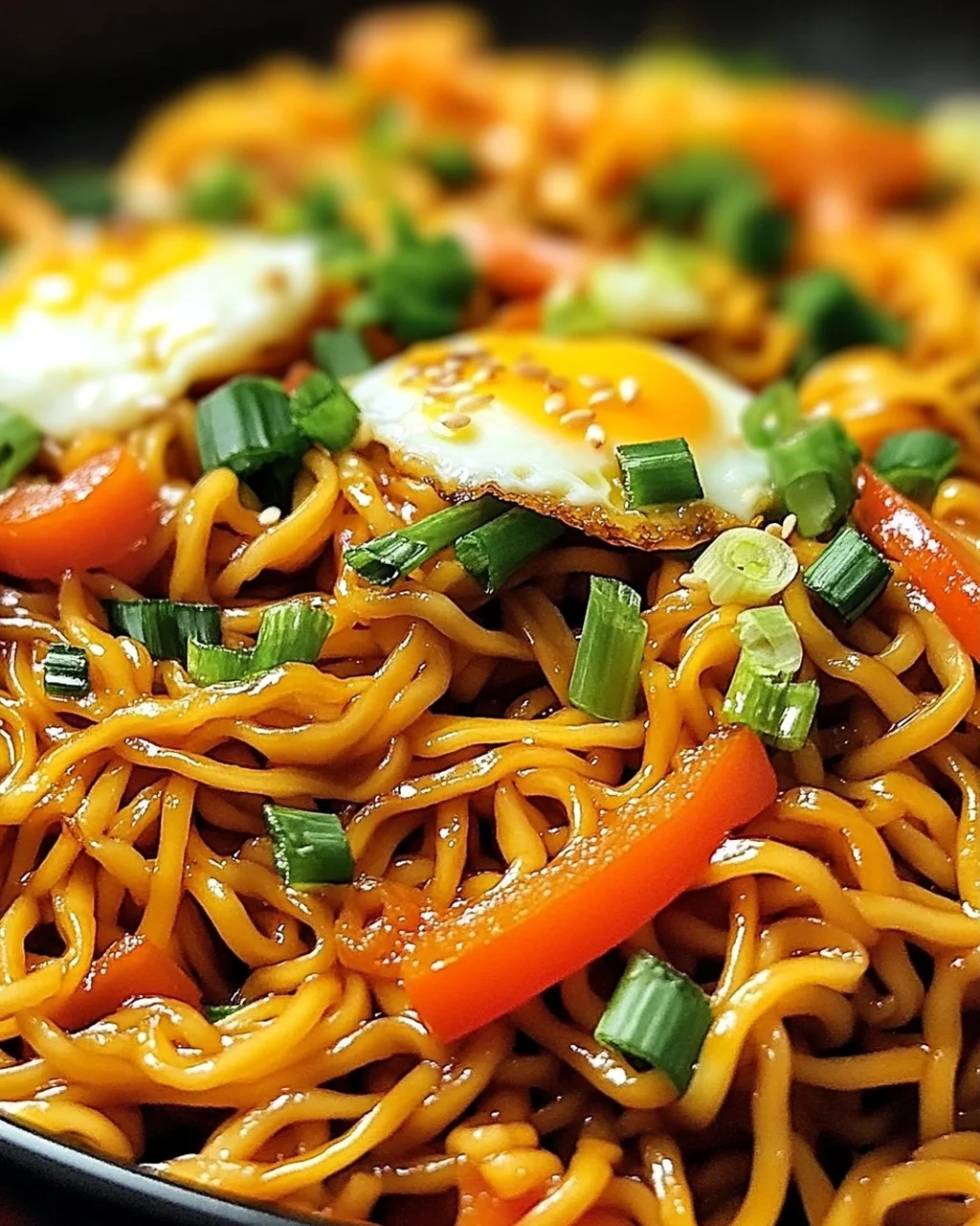 Chinesische Bratnudeln mit Ei