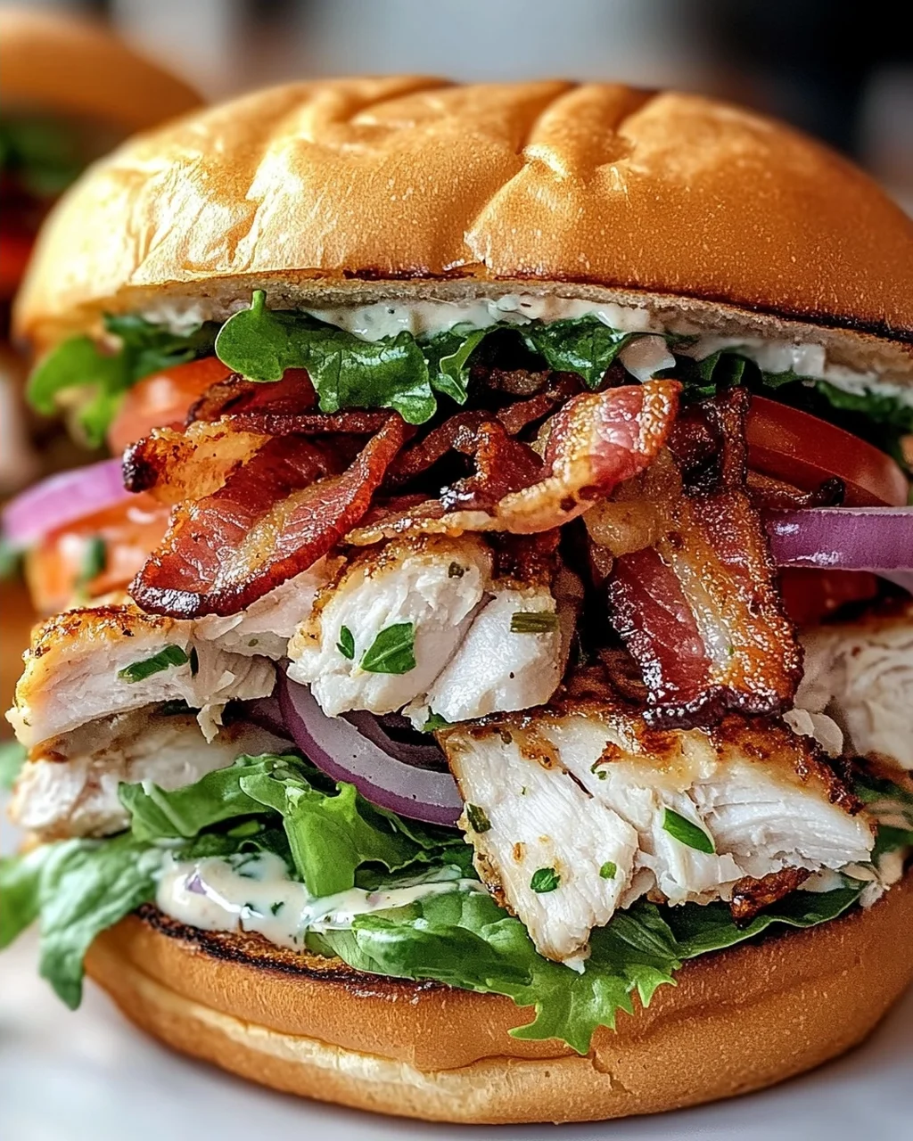 Chopped Chicken Beef Bacon Ranch Sandwich: Schnelle Geschmacksbombe