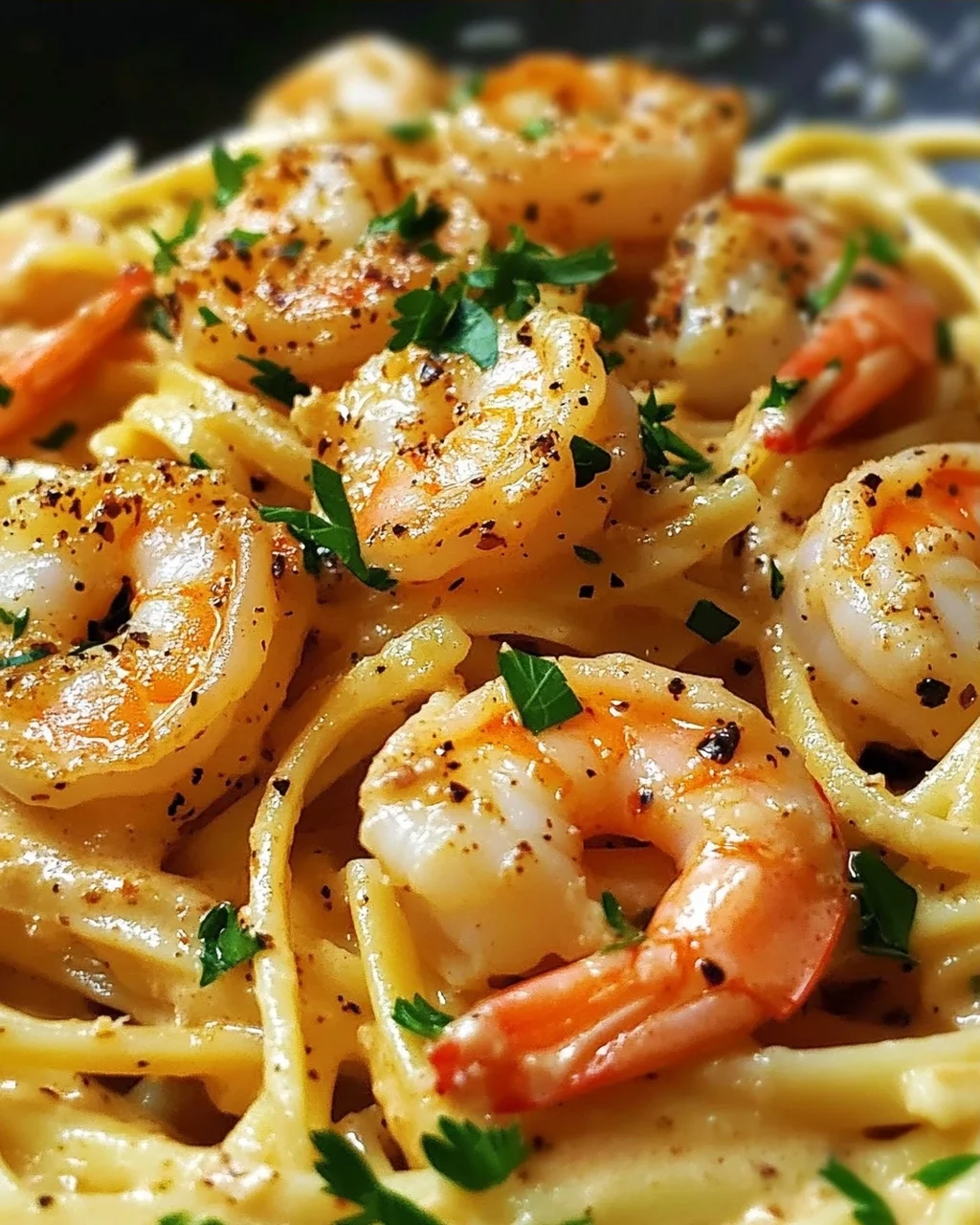 Cremige Garnelenpasta