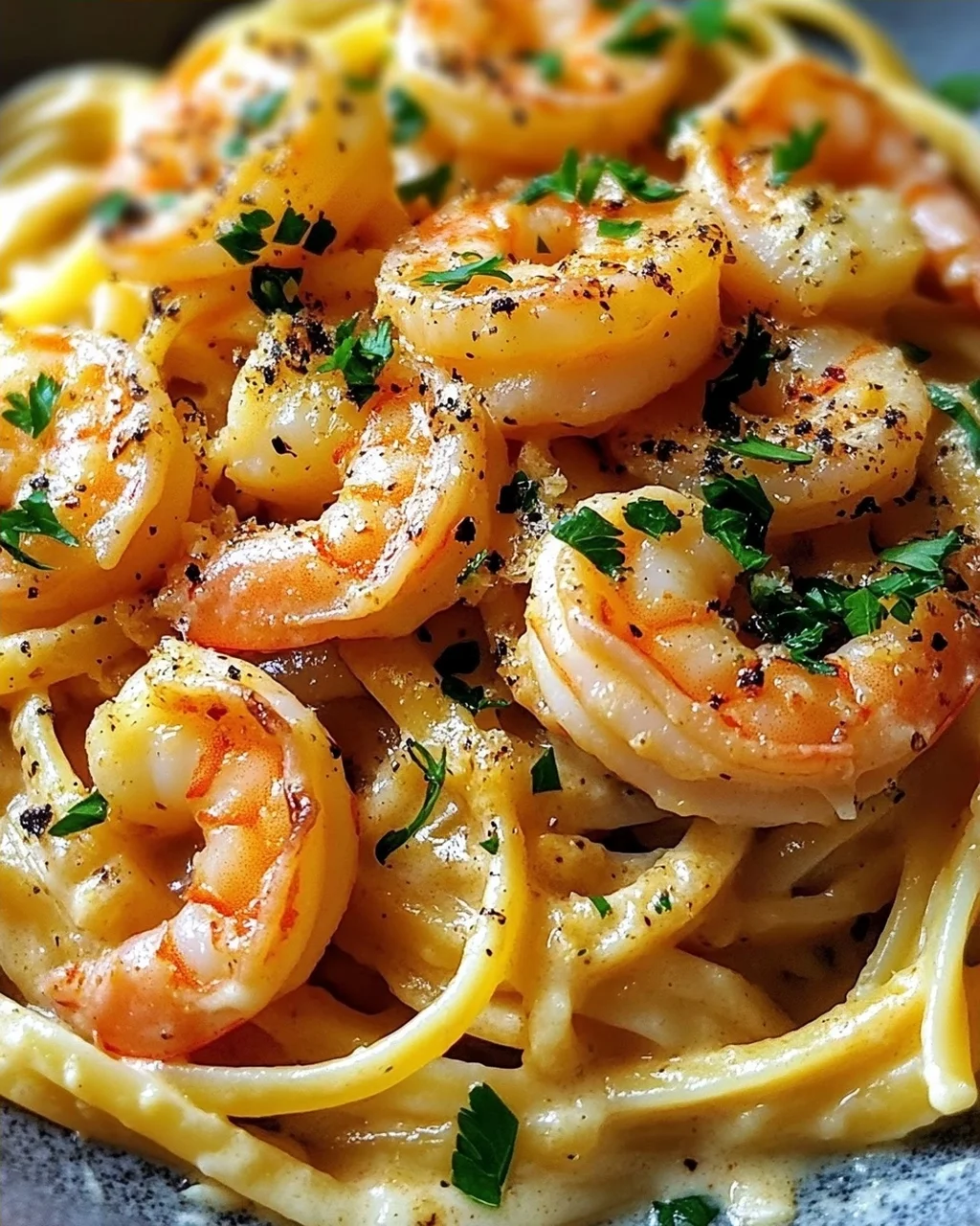 Cremige Garnelenpasta