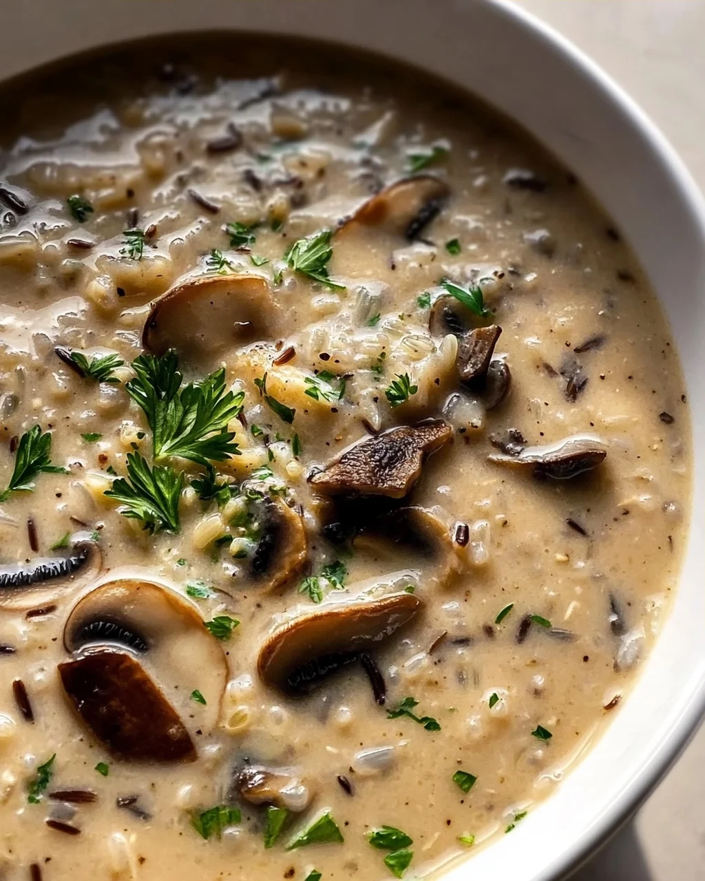 Cremige Pilz-Wildreis Suppe Rezept – Einfach & Lecker!
