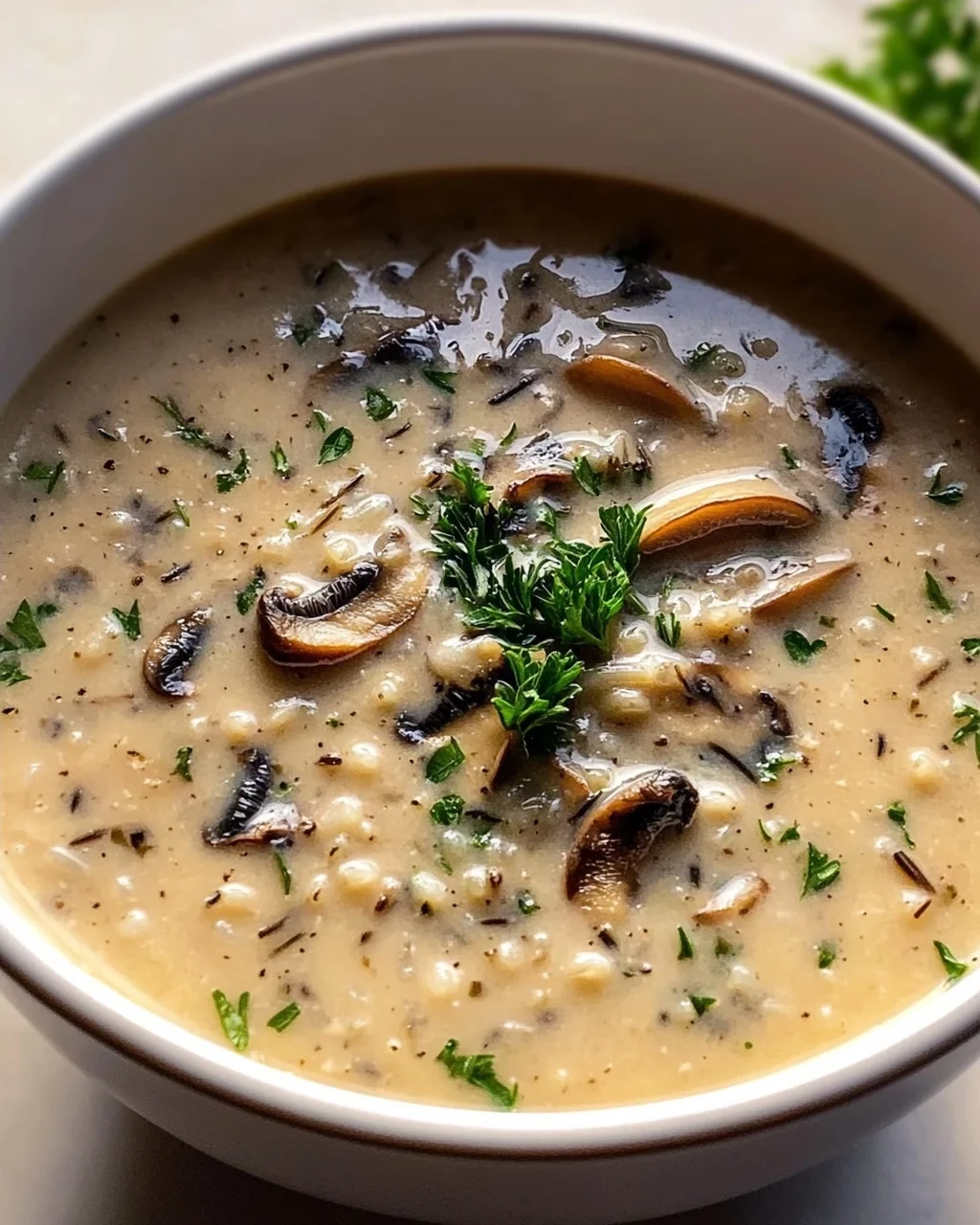 Cremige Pilz-Wildreis Suppe Rezept – Einfach & Lecker!
