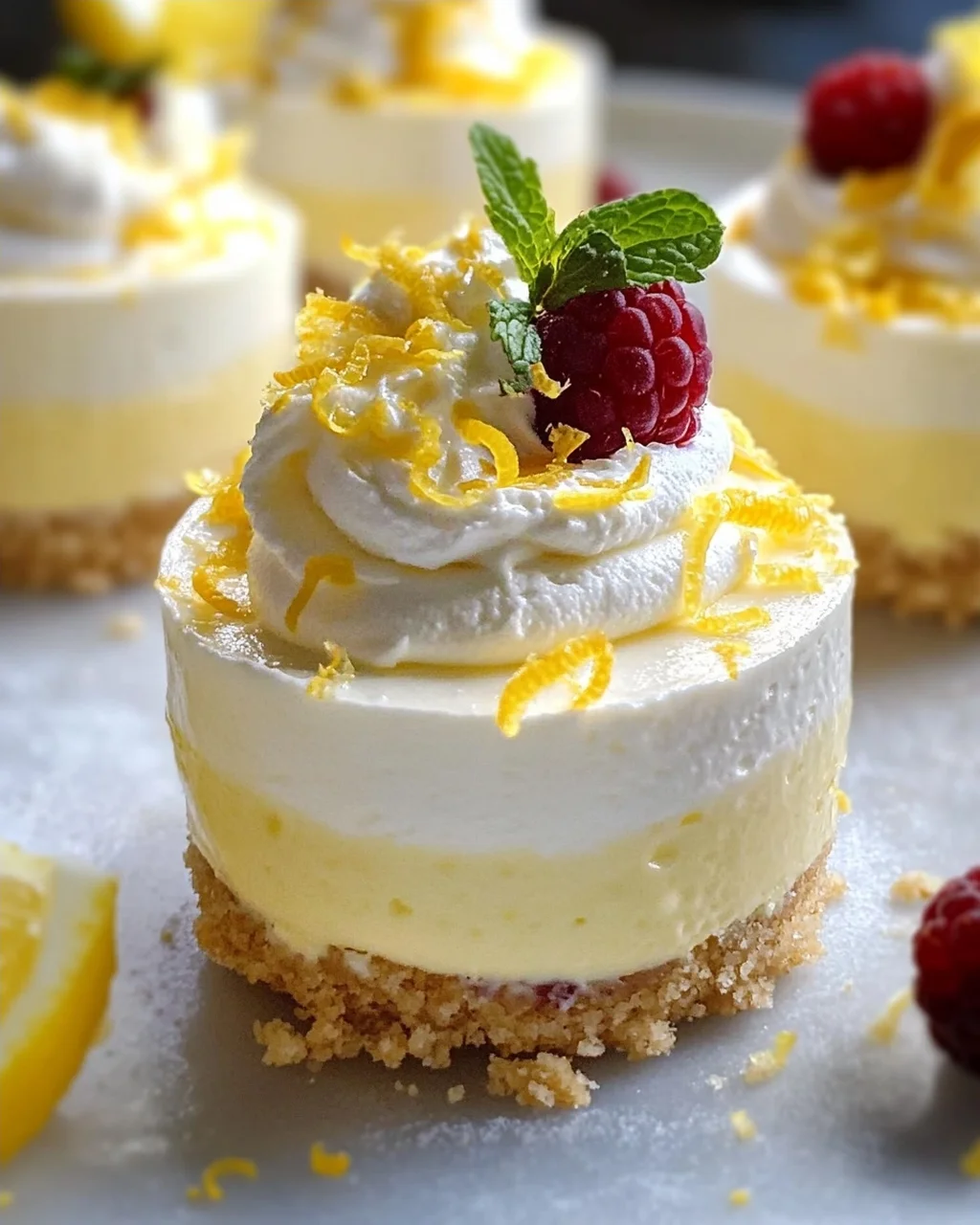 Cremige Zitronen Mousse Käsekuchen Törtchen – Ein Genuss!