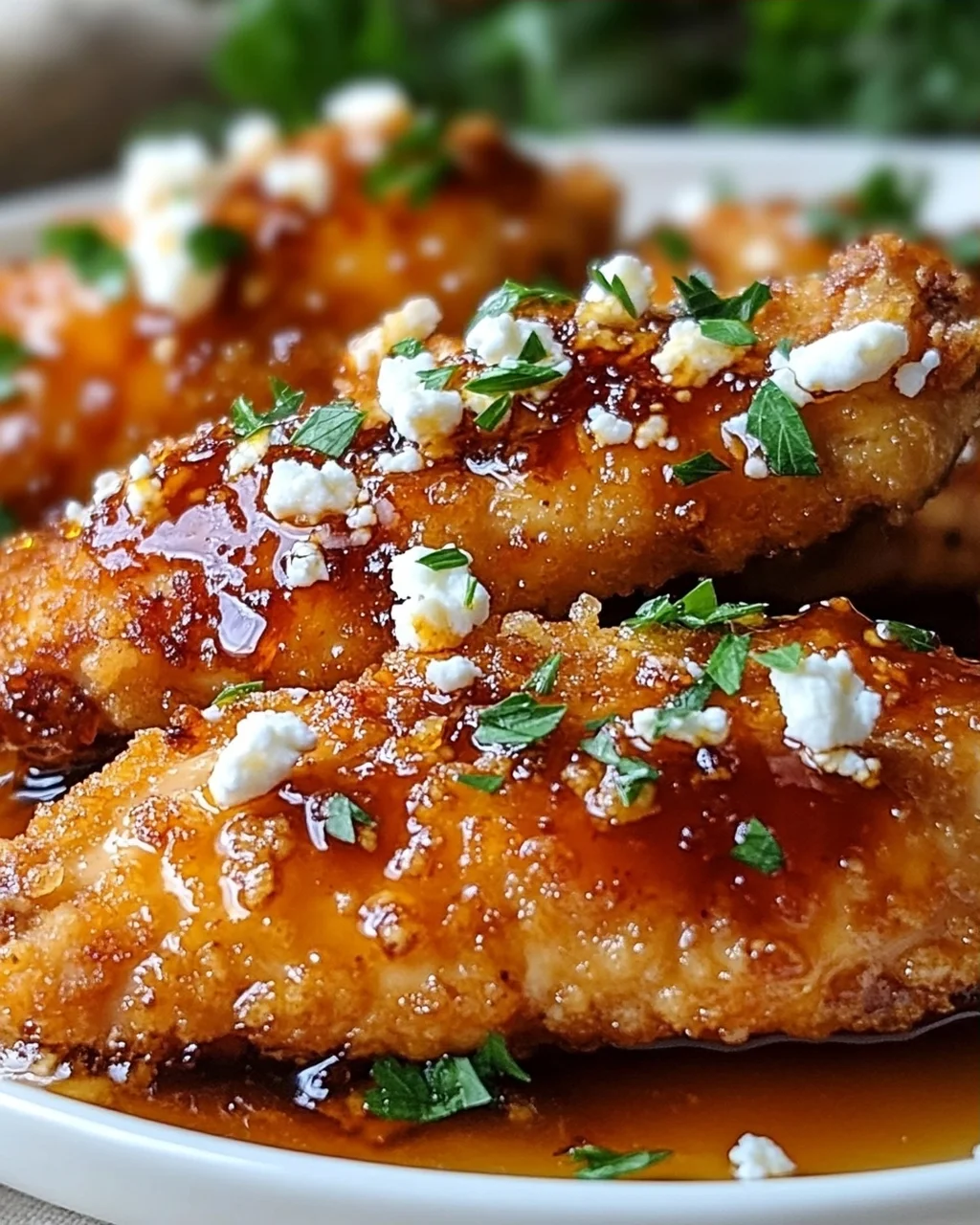 Crispy Hot Honey Feta Chicken
