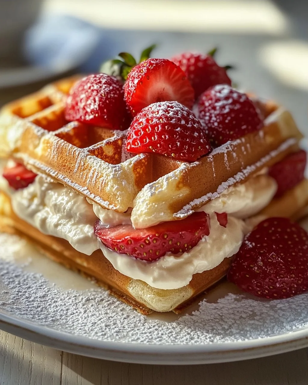 Erdbeer-Käsekuchen Waffeln: Das gefüllte Genuss-Rezept