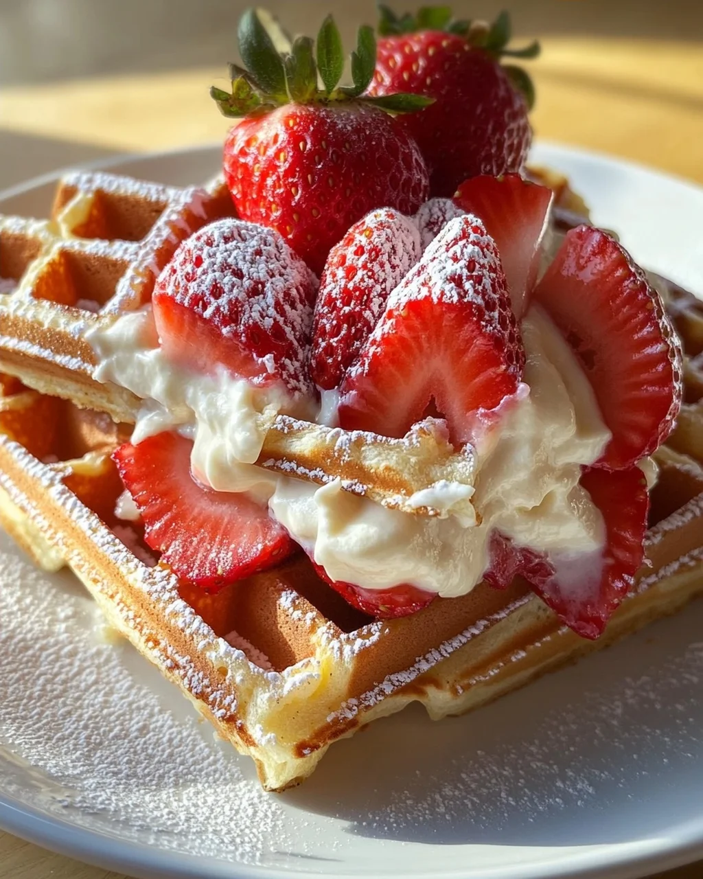 Erdbeer-Käsekuchen Waffeln: Das gefüllte Genuss-Rezept