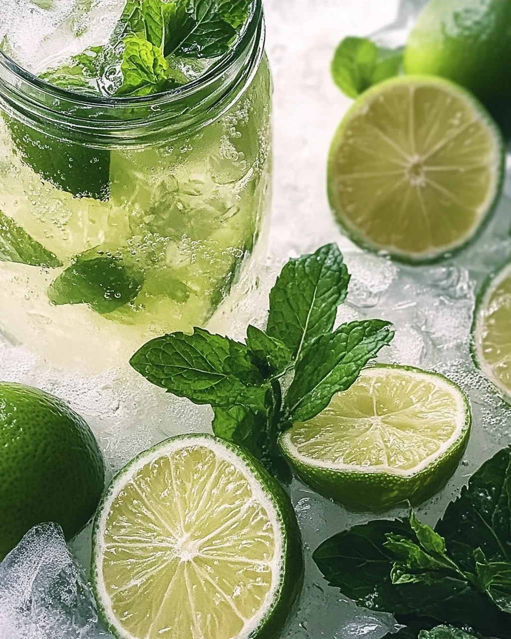 Erfrischende Limetten-Limonade mit Minze