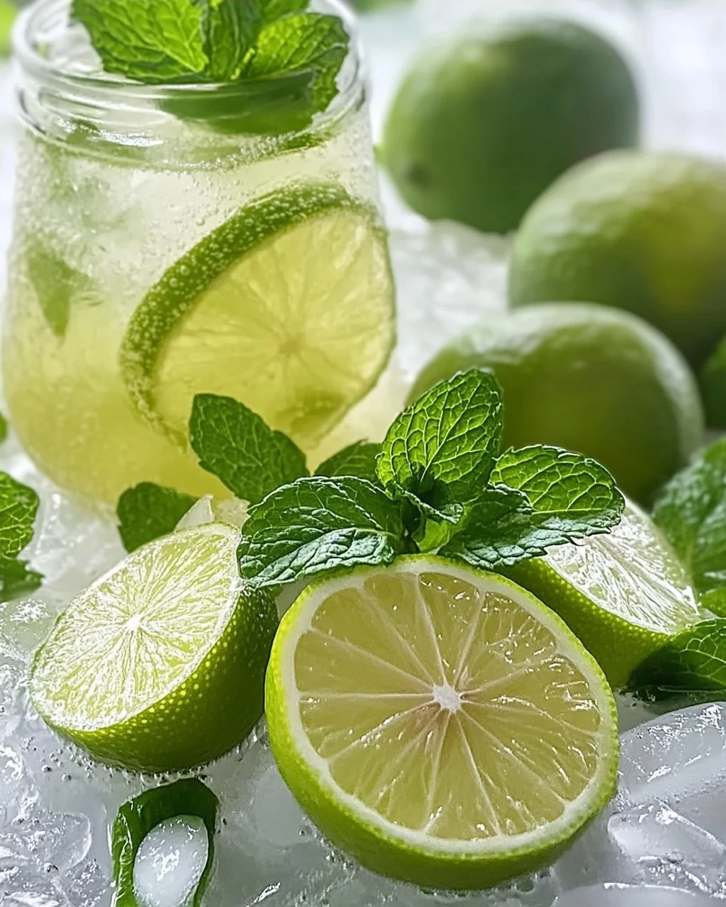 Erfrischende Limetten-Limonade mit Minze