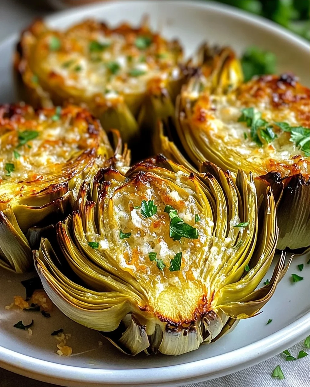 Garlic Parmesan Artichokes