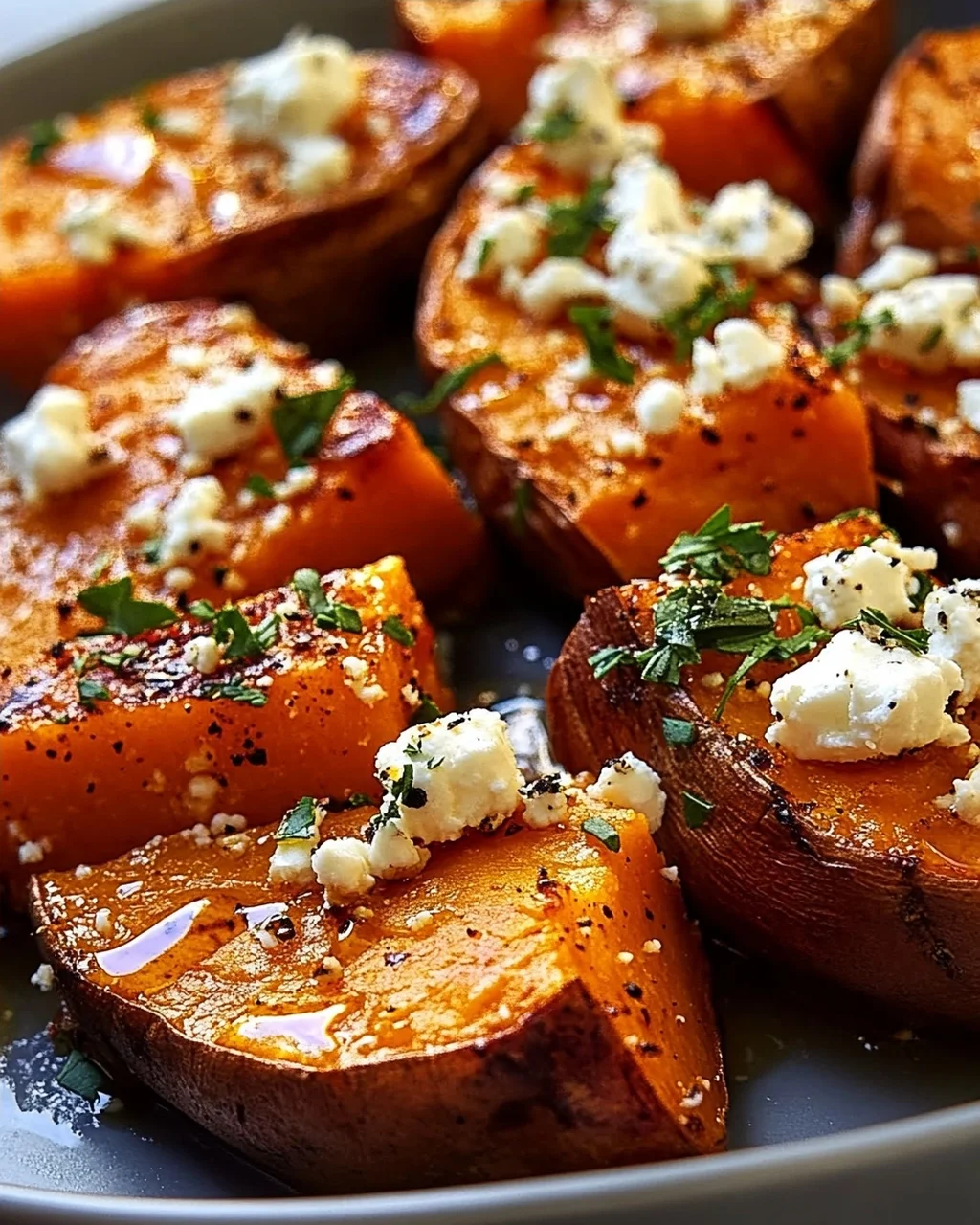 Gebackene Süßkartoffeln mit Honig & Feta – Schnell & lecker!