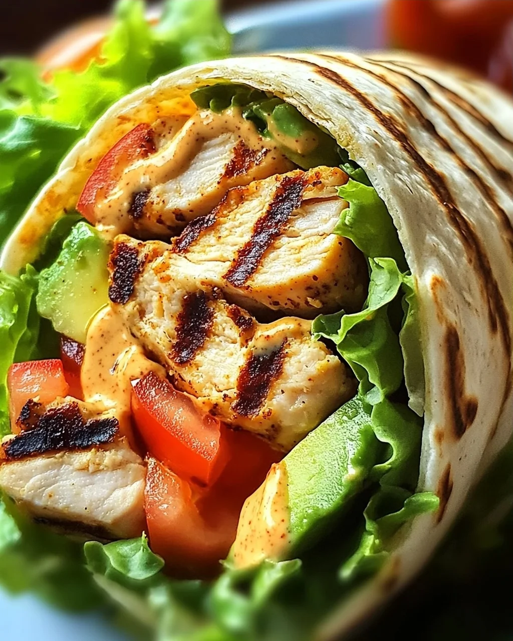 Gegrillter Hähnchen Wrap mit Chipotle Mayo