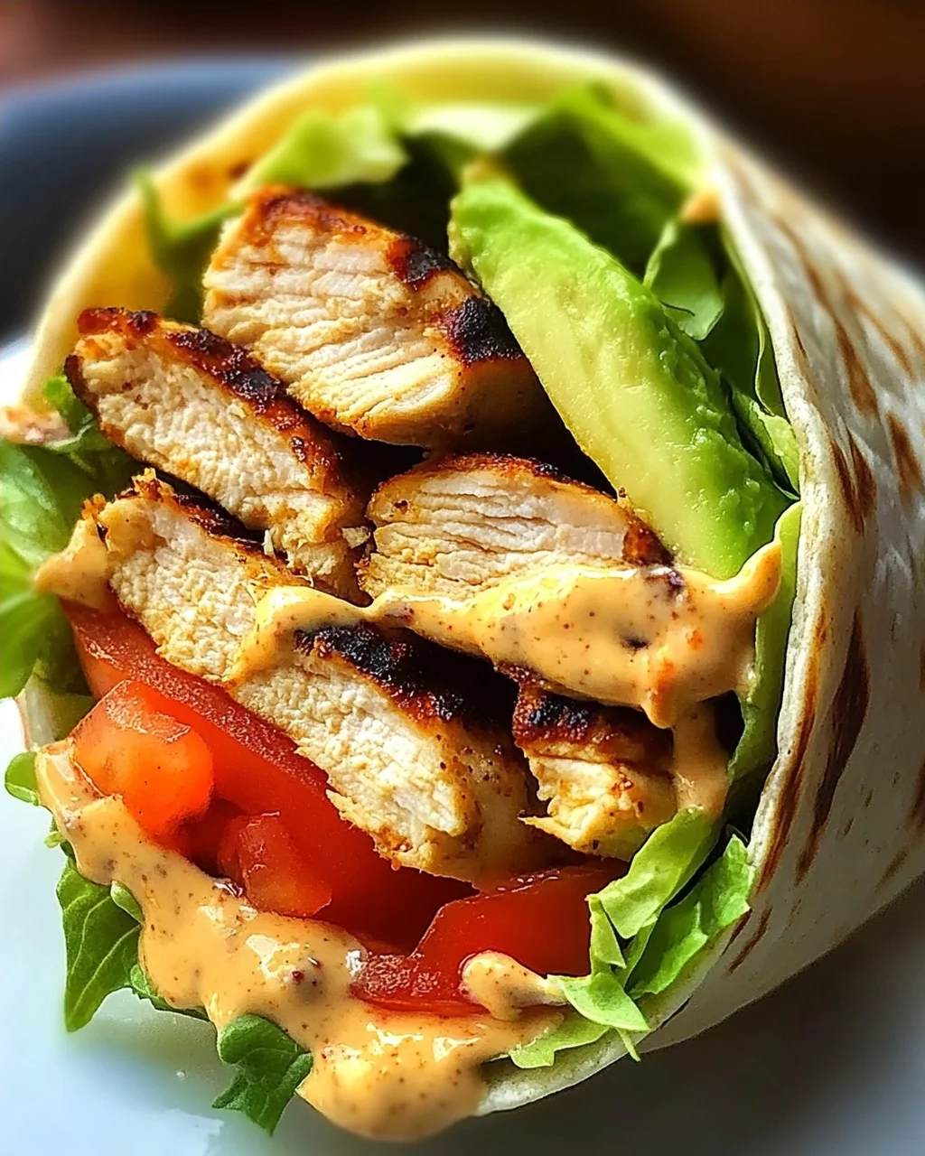 Gegrillter Hähnchen Wrap mit Chipotle Mayo