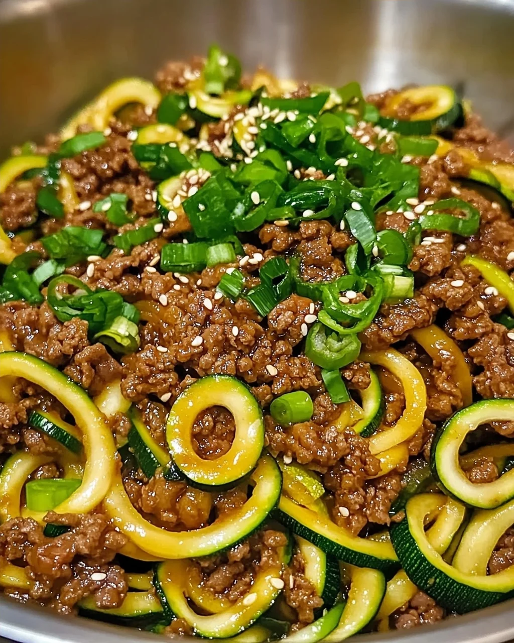 Geschmackvolle koreanische Rindfleisch-Zucchini-Nudeln für jeden Tag