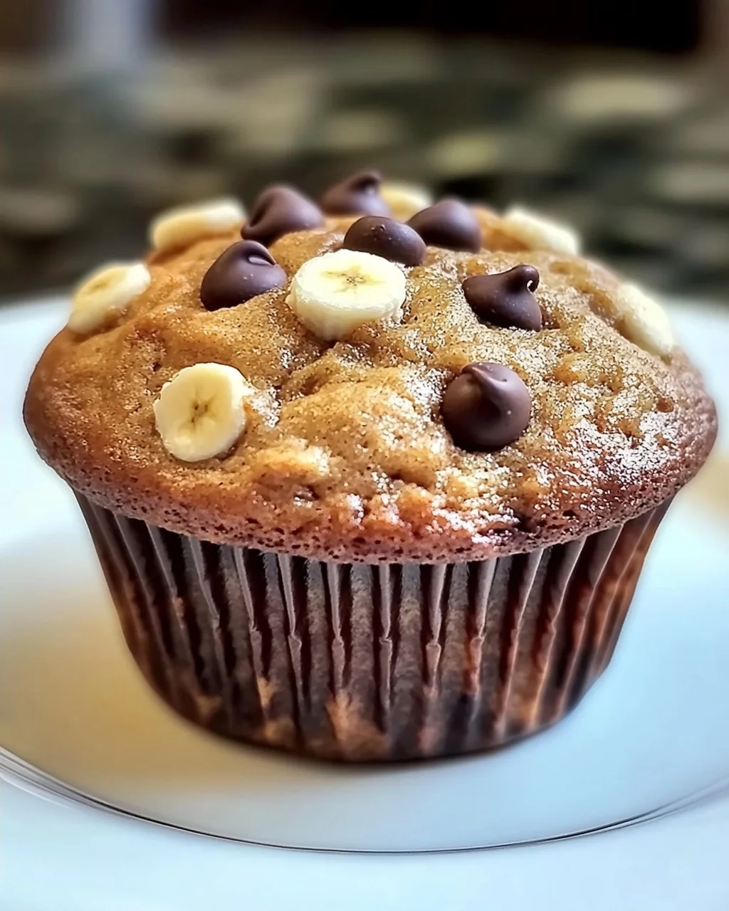 Gesunde Erdnussbutter Bananen Muffins für jeden Tag