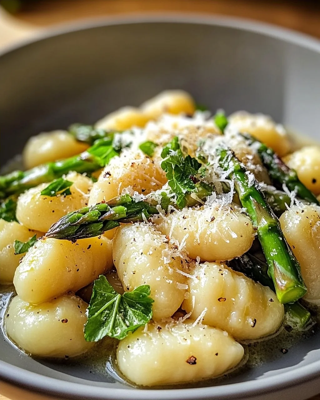 Gnocchi mit grünem Spargel