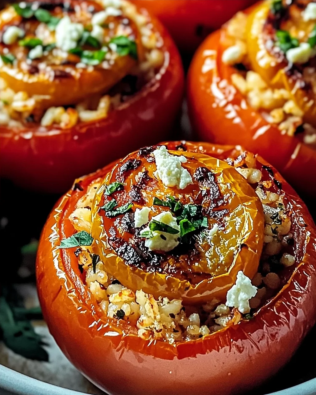 Griechische gefüllte Tomaten einfach und lecker