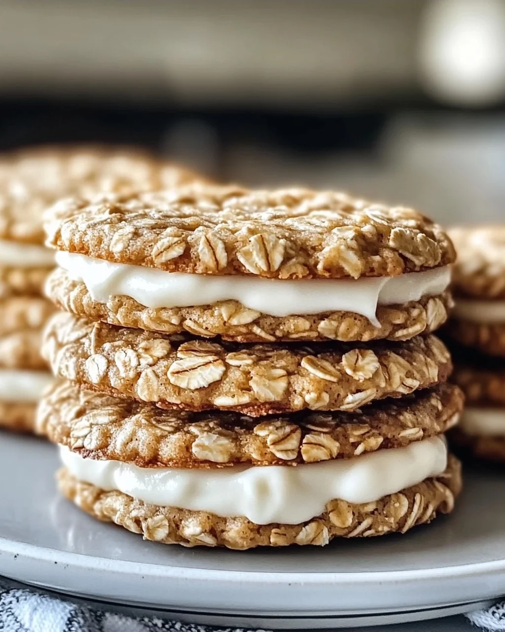 Hausgemachte Haferflocken-Creme-Kekse zum Verlieben