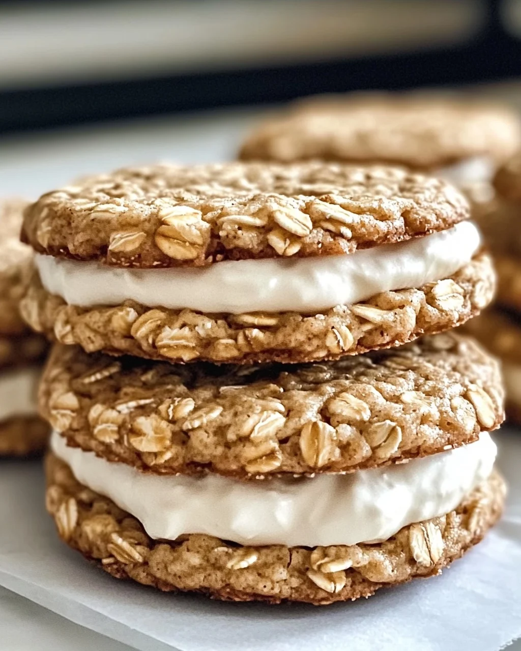 Hausgemachte Haferflocken-Creme-Kekse zum Verlieben