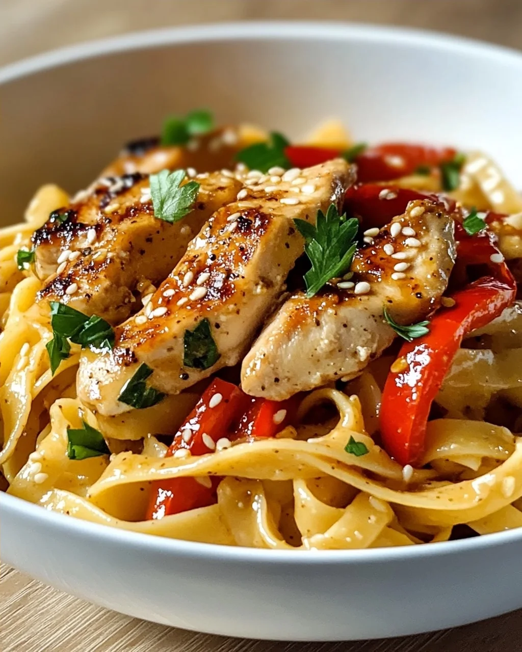 Honey Pepper Chicken Pasta: Süß-scharf & cremig lecker!