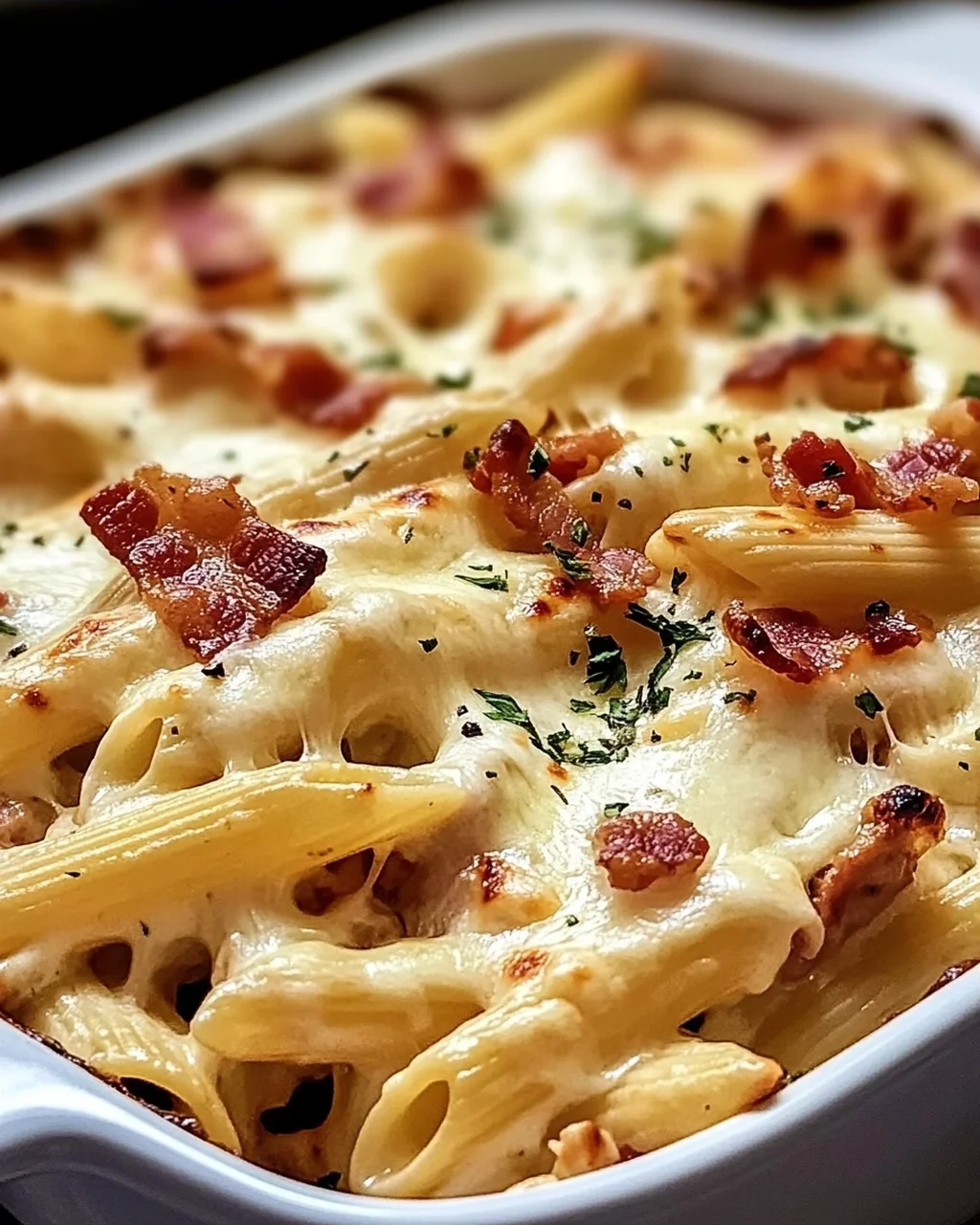 Hühnchen Ranch Nudelauflauf für die Familie