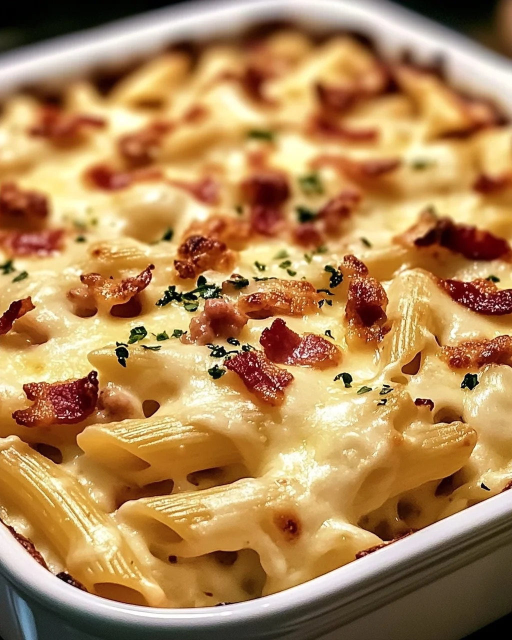 Hühnchen Ranch Nudelauflauf für die Familie