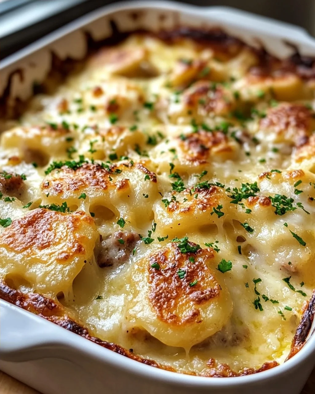 Kartoffel-Rindswurst Pierogi Auflauf – Herzhaft & Lecker!