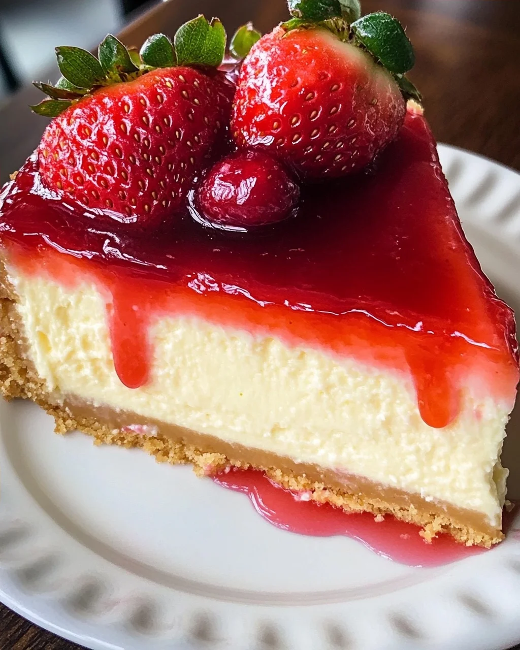 Käsekuchen mit Erdbeeren