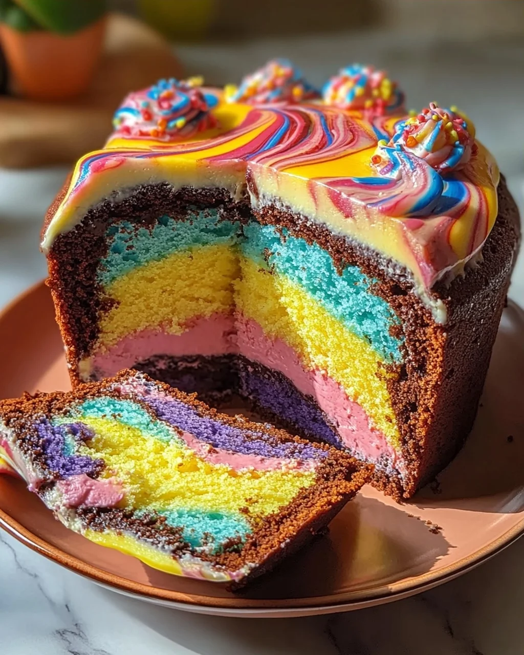 Kunterbunter Marmorkuchen: Leckeres Rezept für jeden Anlass