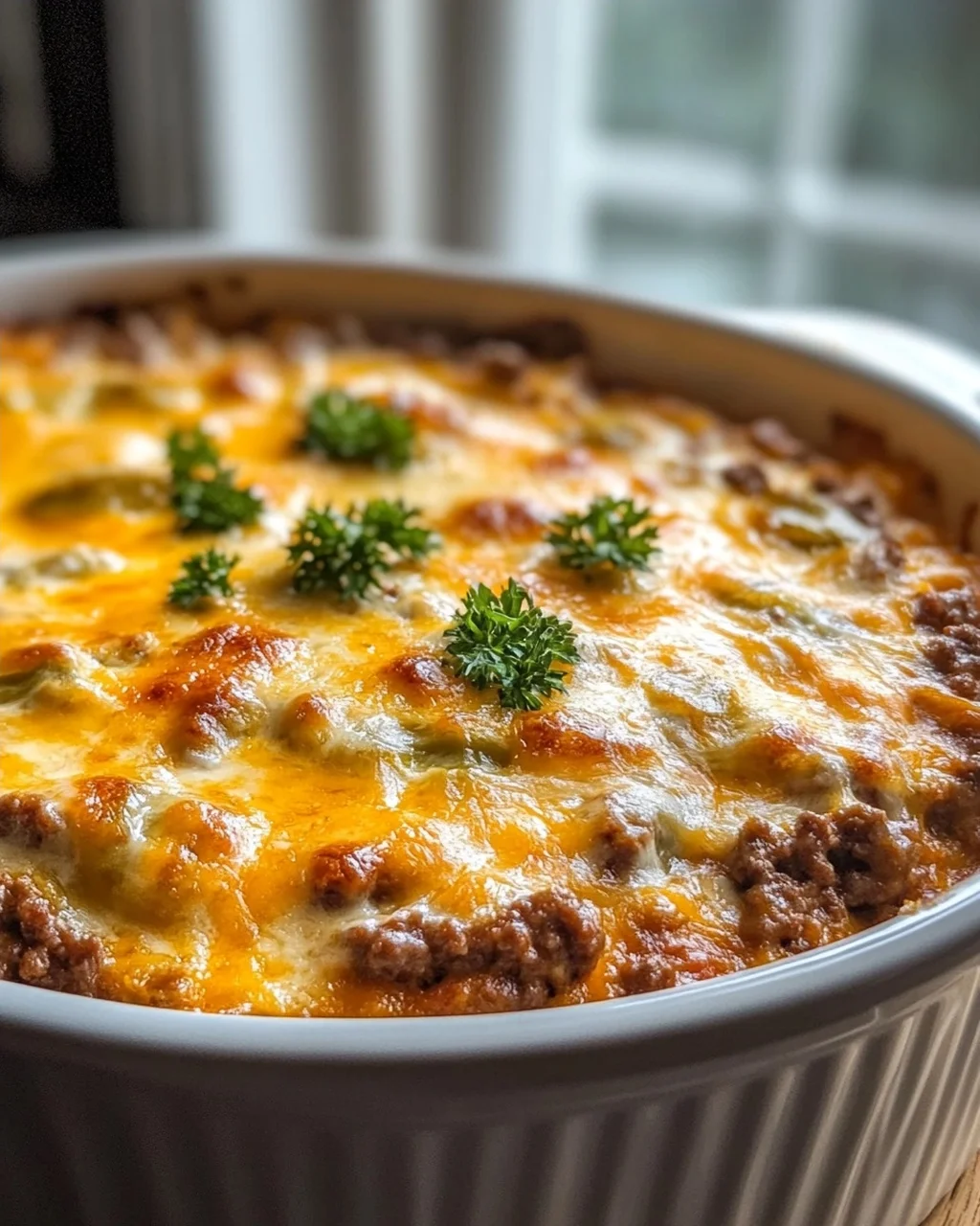 Low Carb Cheeseburger Auflauf mit Rinderhack – Einfach lecker!