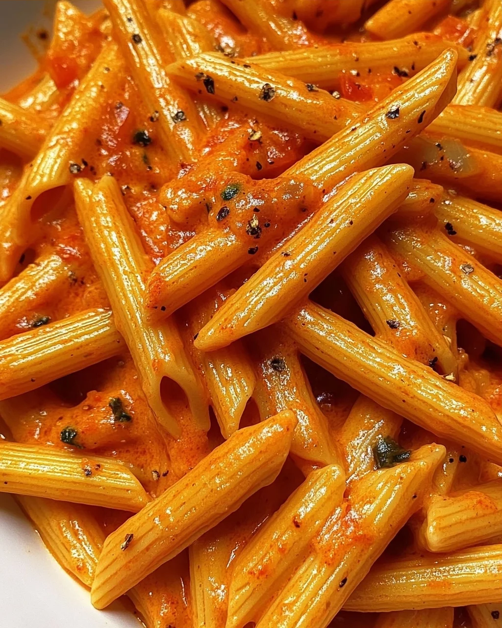 Penne in cremiger Paprikasoße