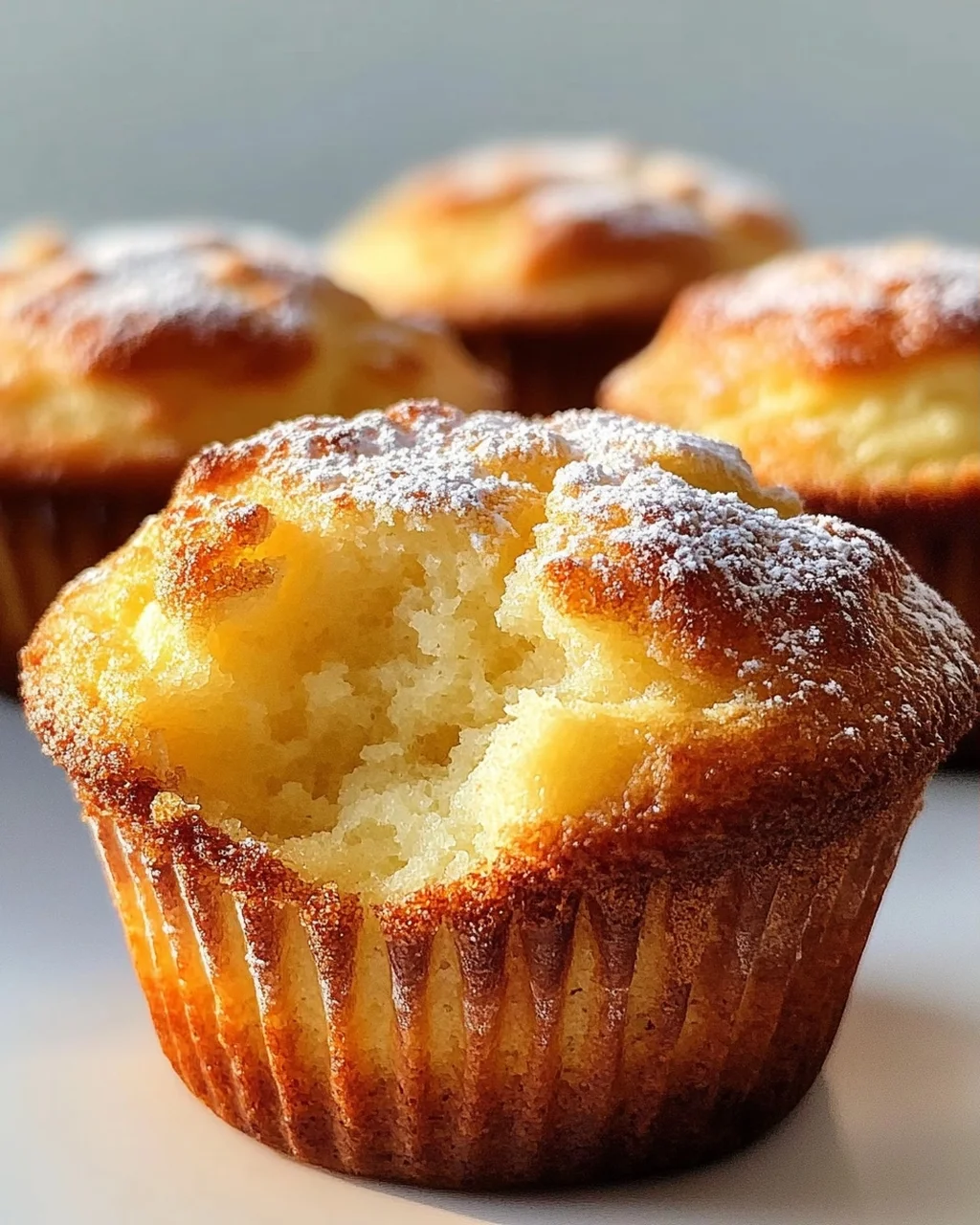 Quark Muffins mit Vanillepudding