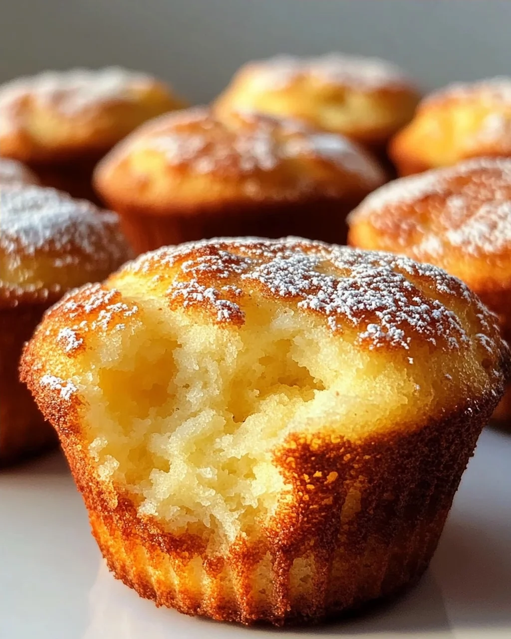 Quark Muffins mit Vanillepudding