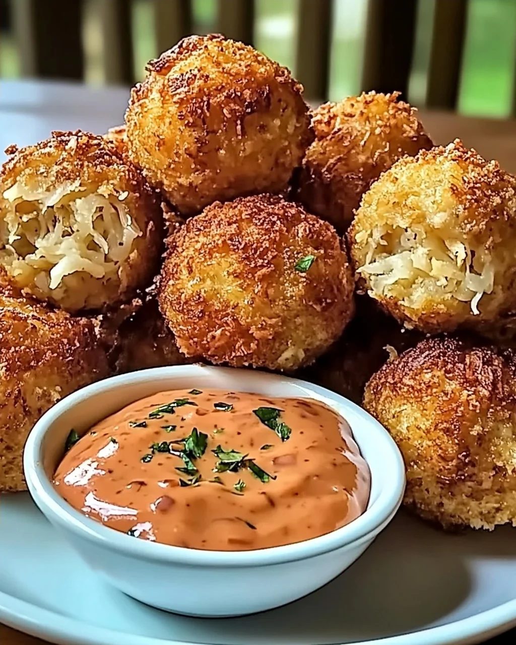 Reuben-Bällchen mit würziger Tausendinseldip-Sauce