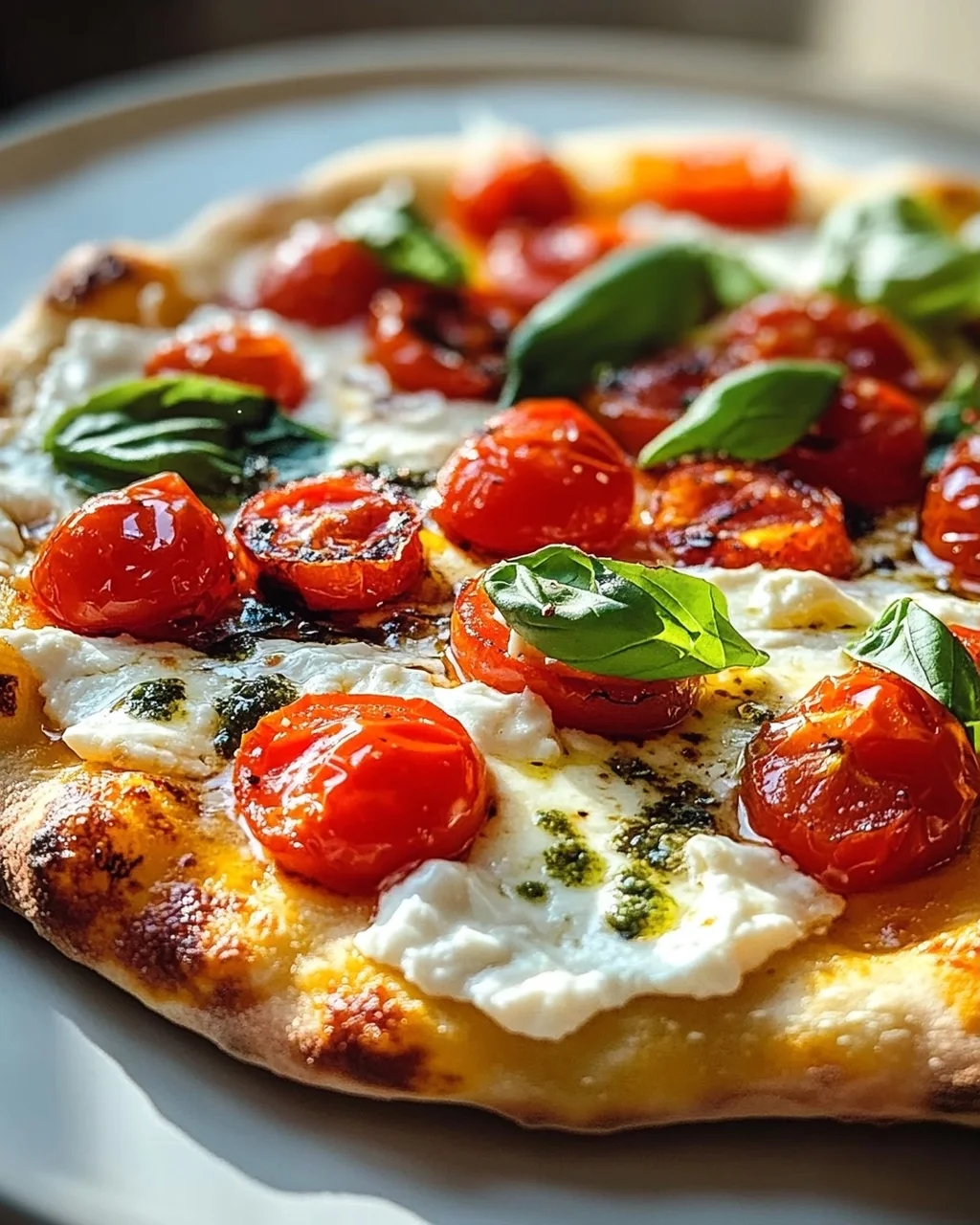Rezept: Burrata Pizza mit Kirschtomaten – Einfach unwiderstehlich!