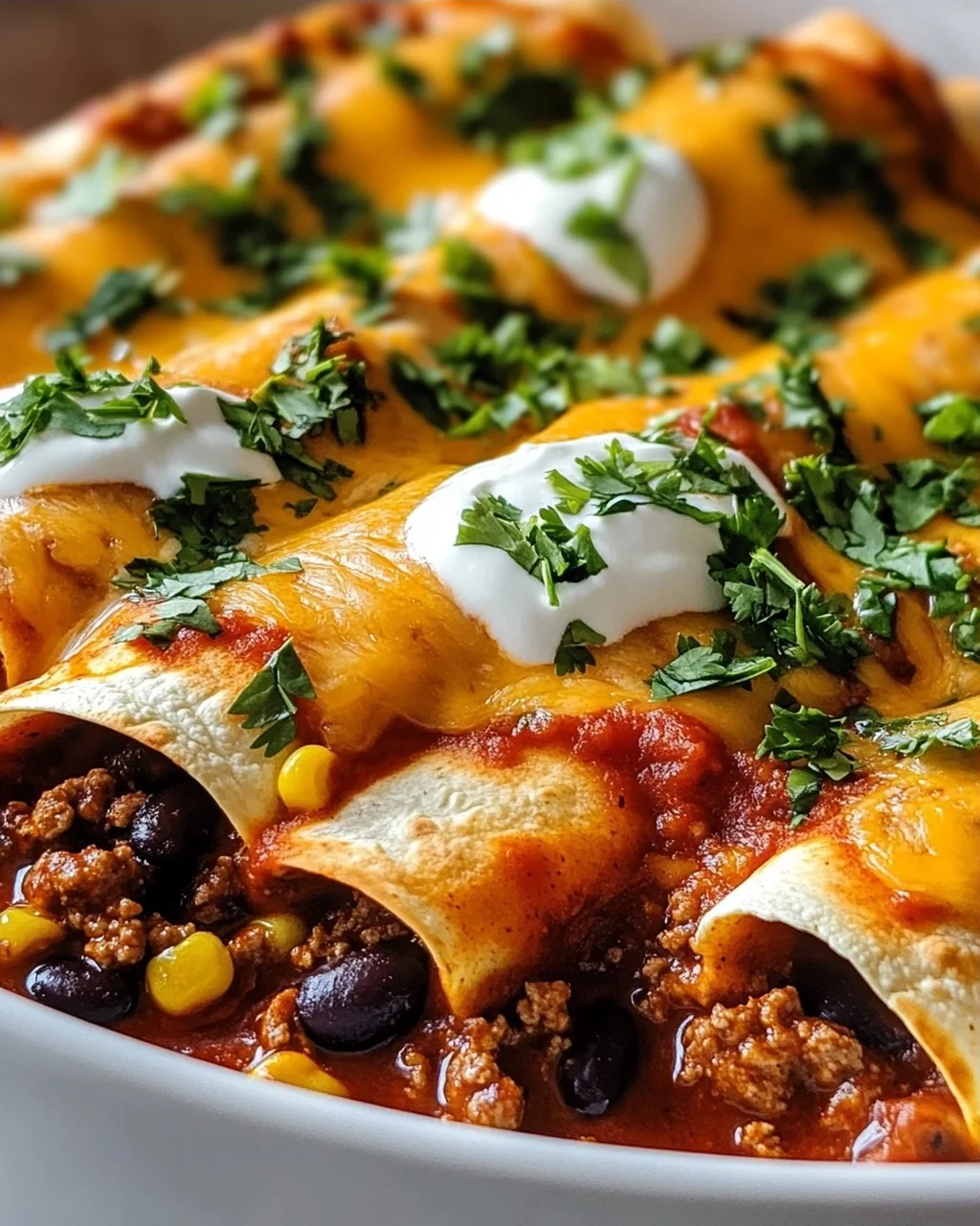 Saftige Hackfleisch-Enchiladas