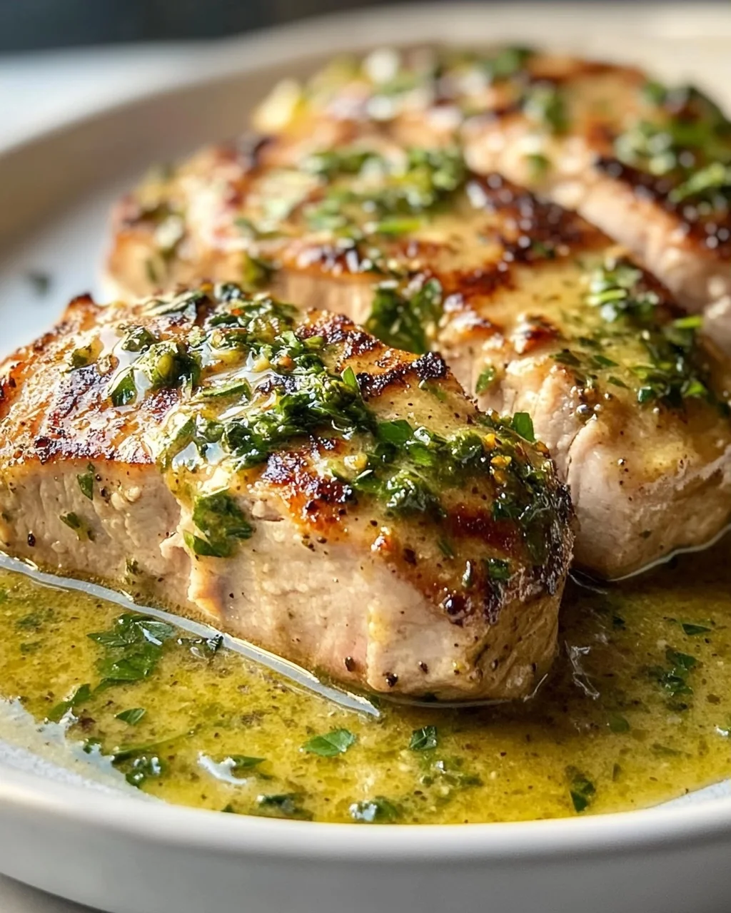Saftiges Schweinefilet in würziger Senf-Kräutersauce