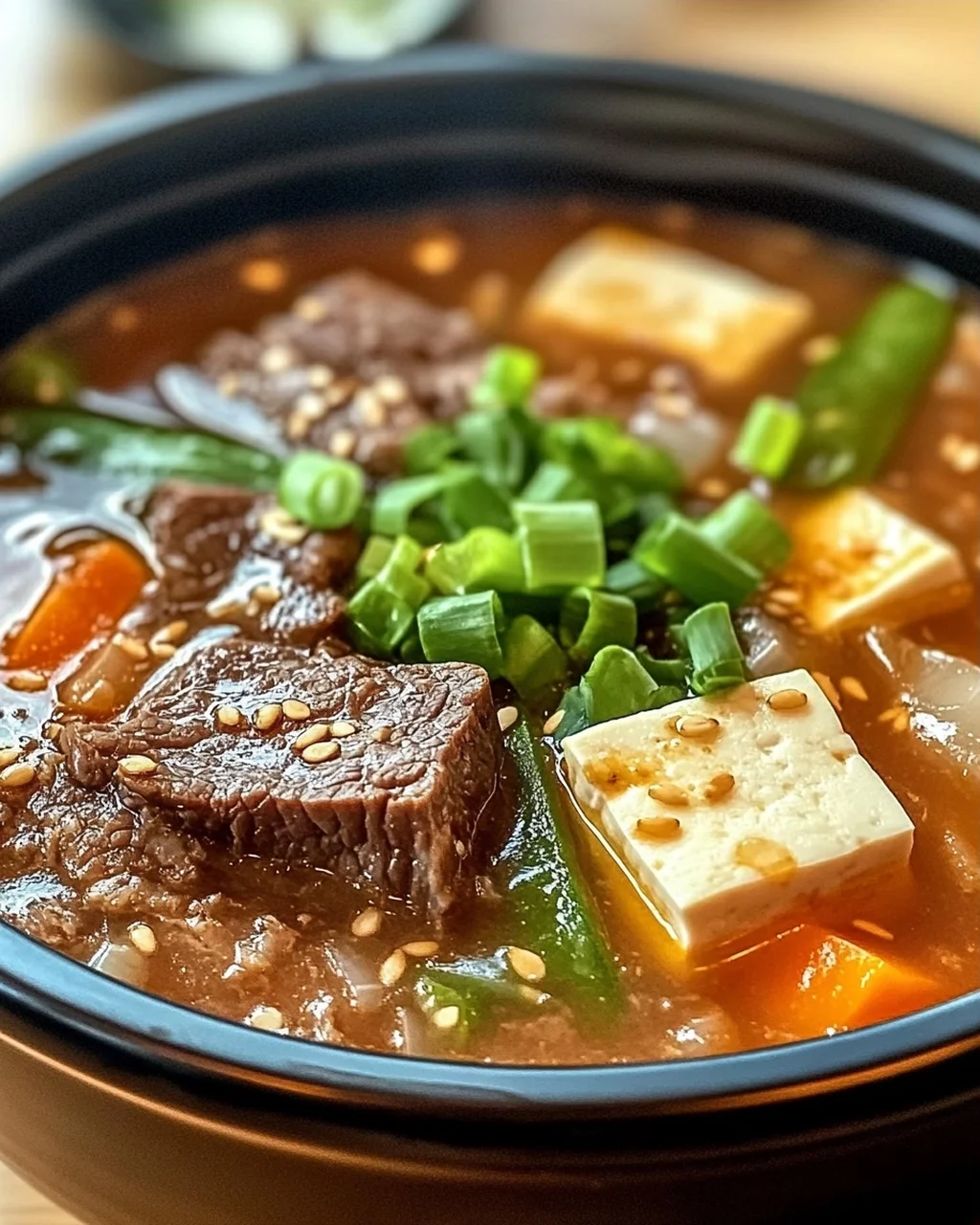 Schmackhafte koreanische Wintersuppe für warme Abende