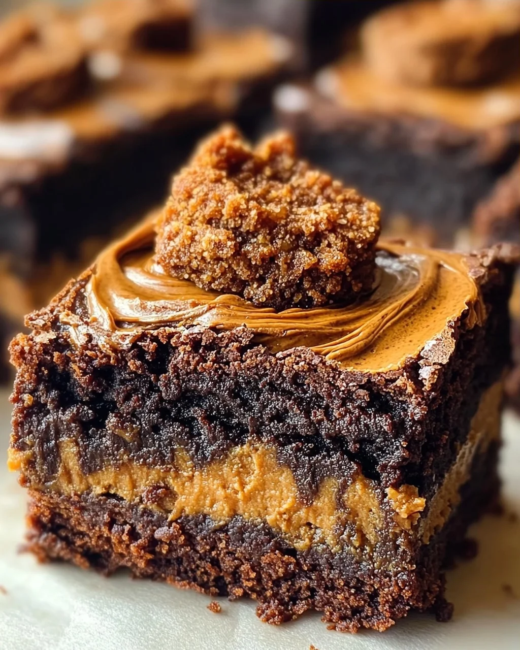 Spekulatius Brownies mit Lotus Biscoff Brotaufstrich