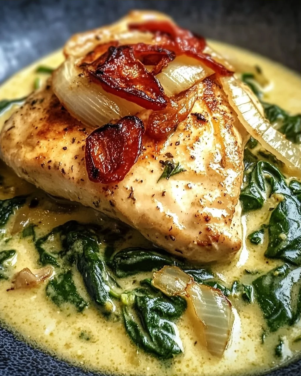 Spinat Parmesan Haehnchen