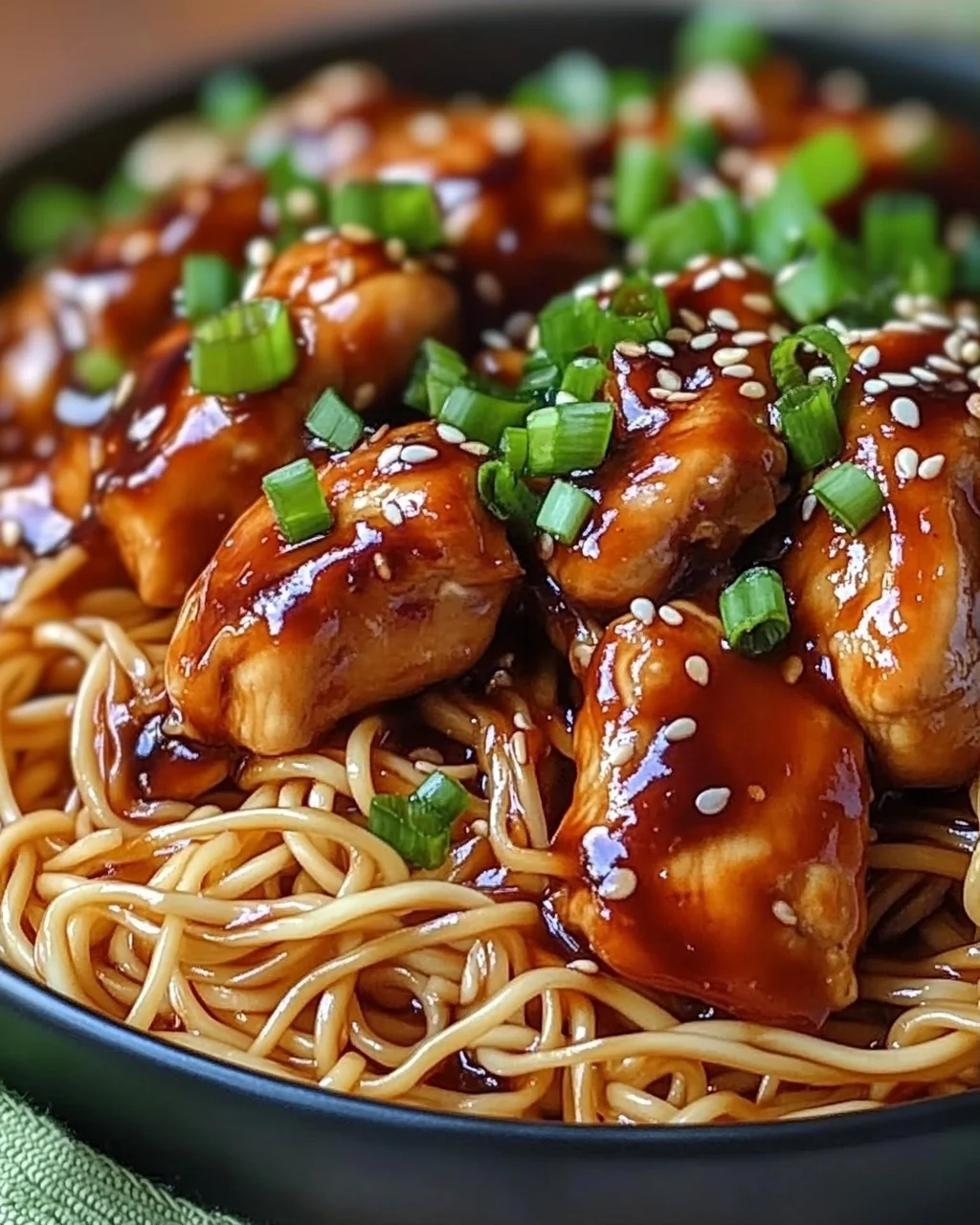 Sticky Garlic Chicken Noodles