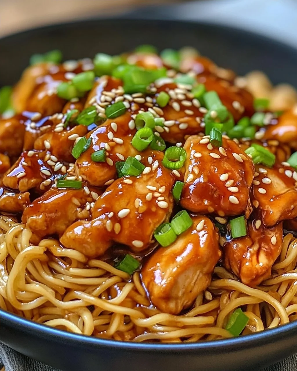 Sticky Garlic Chicken Noodles