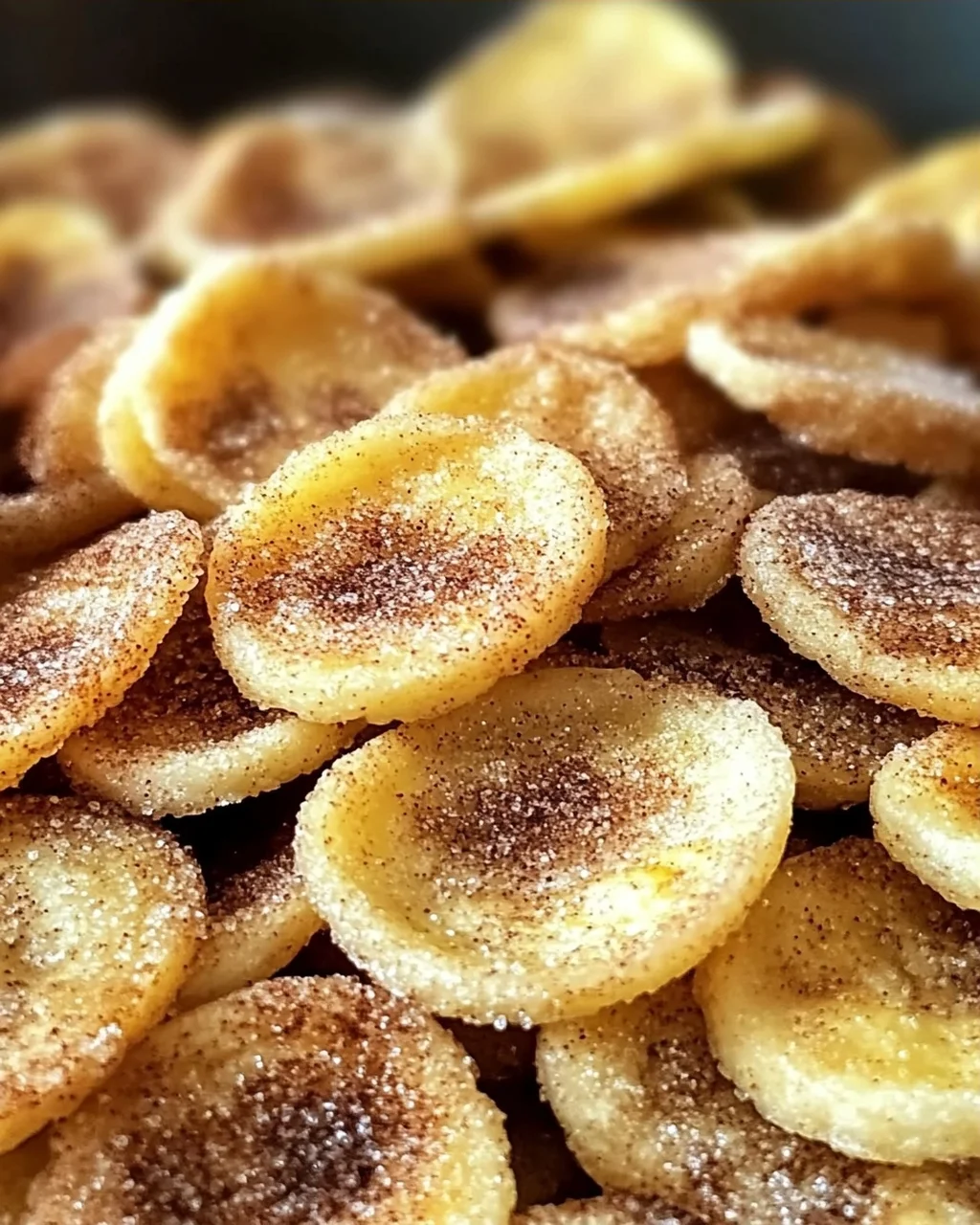 Zimt-Zucker-Luftfritteuse-Bananenchips für Snacks