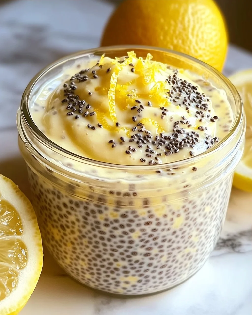 Zitronencreme Chia Pudding für gesunde Naschkatzen