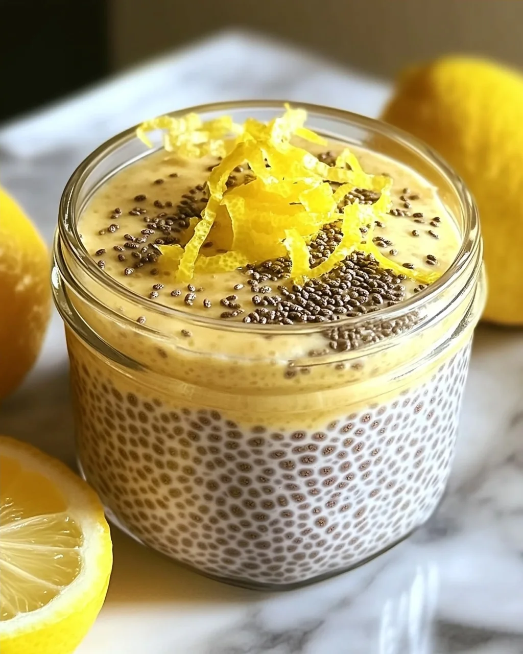 Zitronencreme Chia Pudding für gesunde Naschkatzen