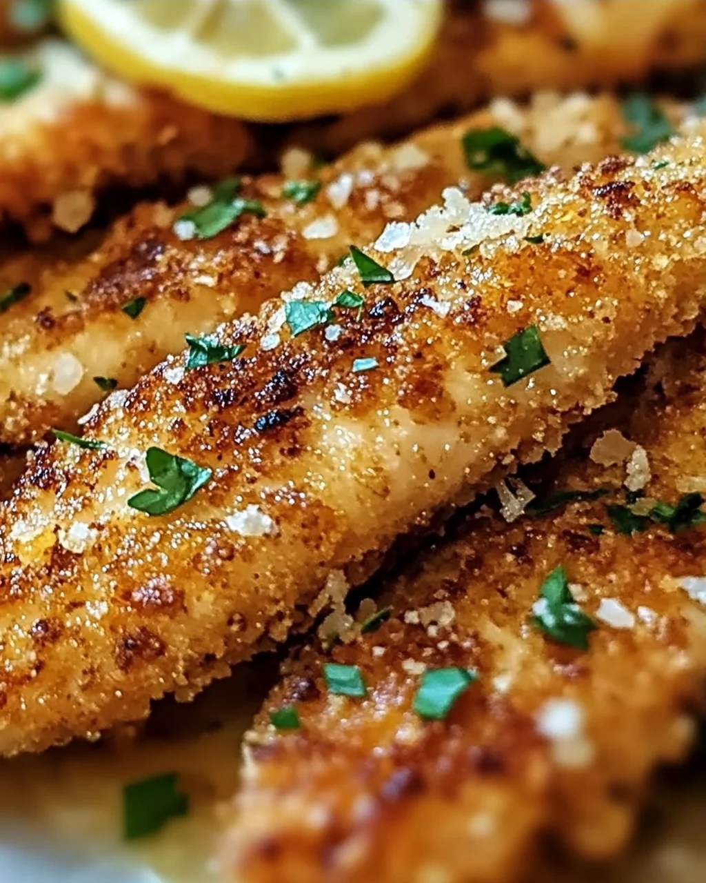 Zitronenknoblauch-Parmesan-Hähnchenstreifen schnell zubereiten