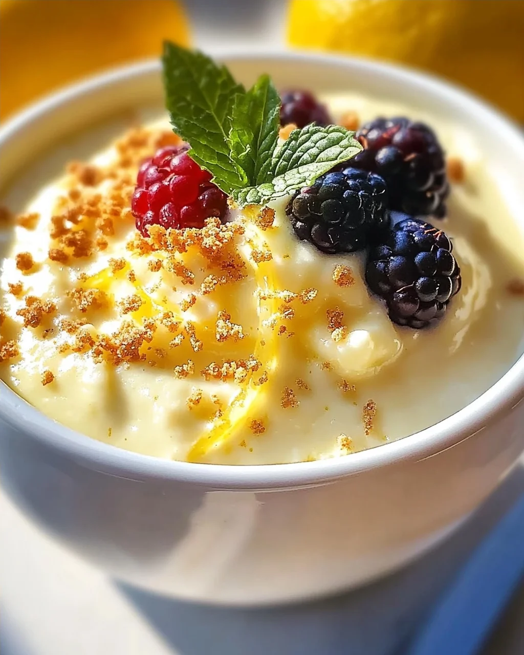 Zitronenquarkpudding mit 3 Zutaten selbst gemacht